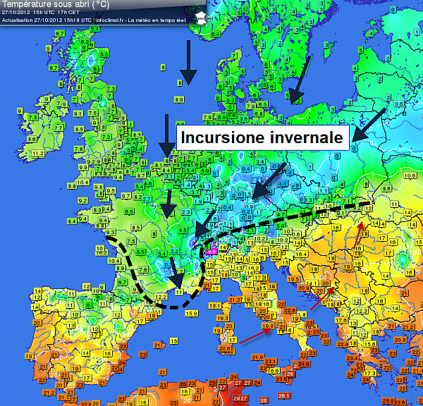 Ilyen mélységig jutott le a hideg levevő szombat délután