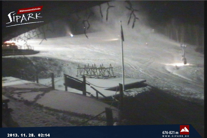 Mátraszentistván tavaly november 28-án kezdte meg a hóágyúzást