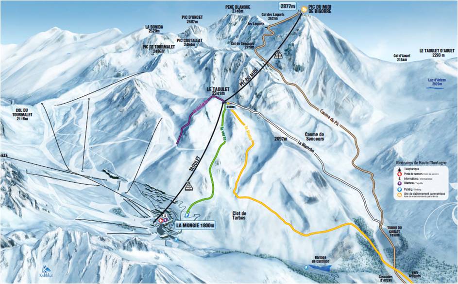 Az új pályák nyomvonalai a térképen