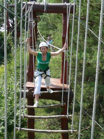 Kötélpálya a Serpa Kalandparkban