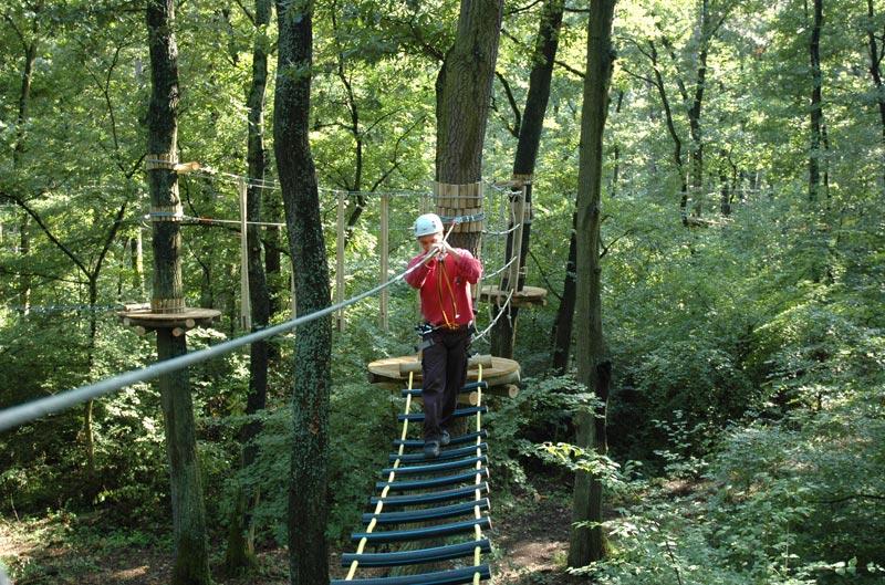 Kötélpálya a Zánkaland Kalandparkban