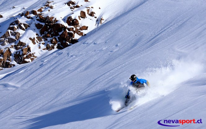 Az Andokban nagyon száraz porhó esik... - Fotó: Nevasport.cl