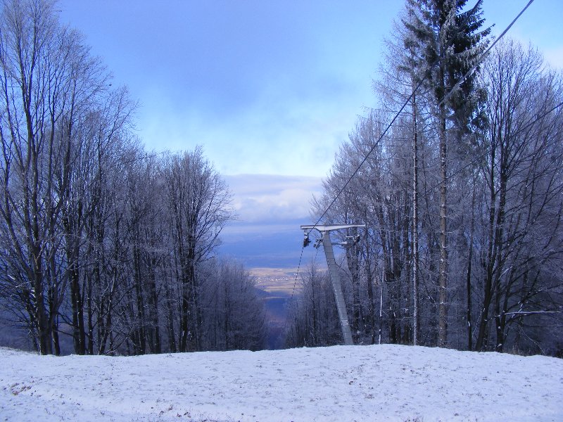 Csákányos lift a Kékestetői északi sípályán - a fotó 2008. november 23-án készült