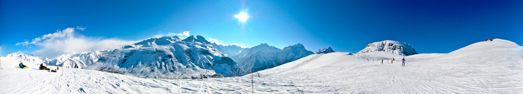 Vallée Blanche-ról a panoráma