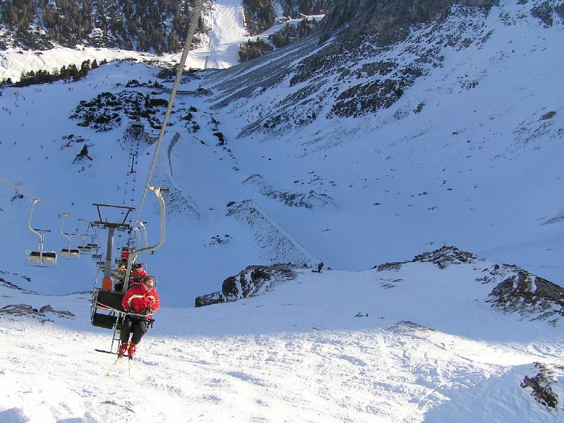 Szédítő meredekség a Gamsleiten 2 felvonó alatt