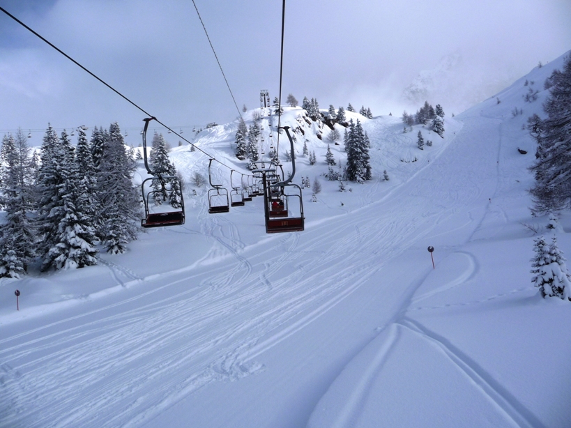 Piros pálya, még félig meddig szűzhavas