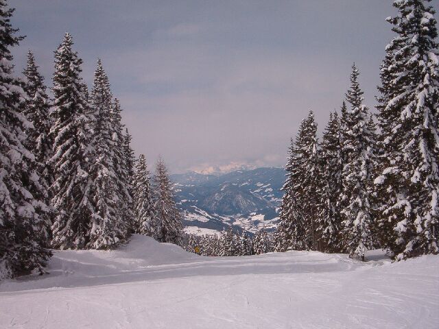Kiváló sípályák indulnak a Lärchkogelbahn tetejéről