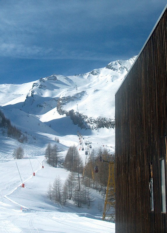 Kabinos lift nyomvonala 2600 m-re