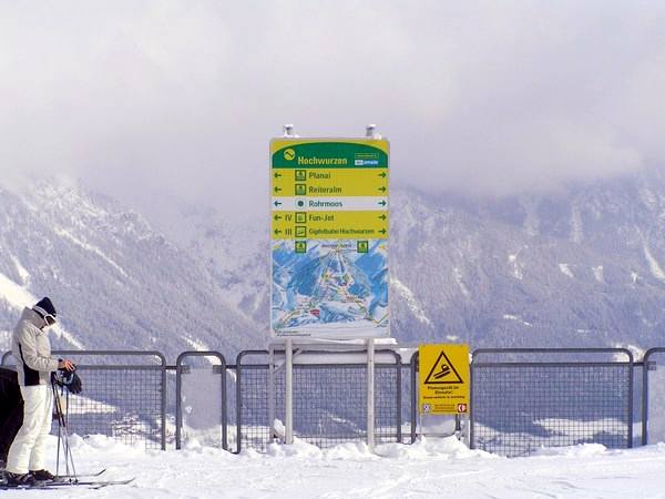 Irányjelzo tábla a Hochwurzen-en