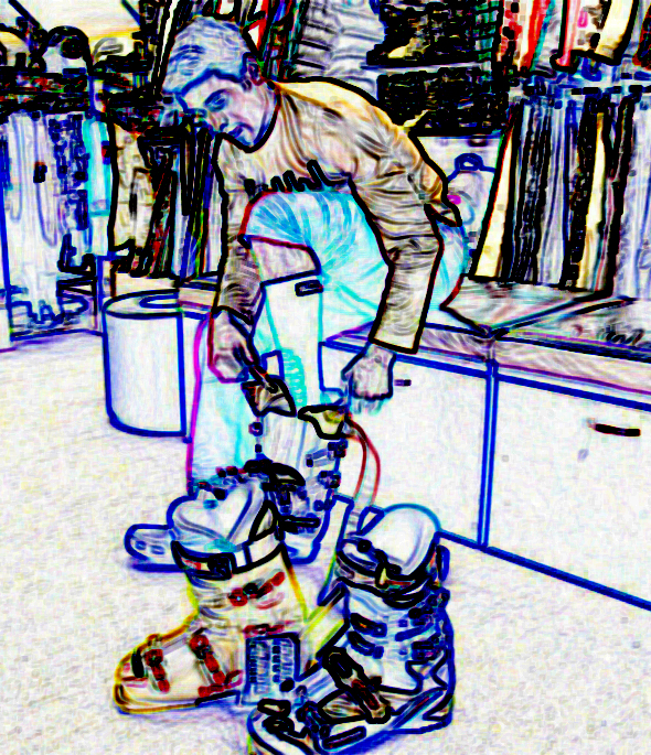 A komplett cipő felvétele