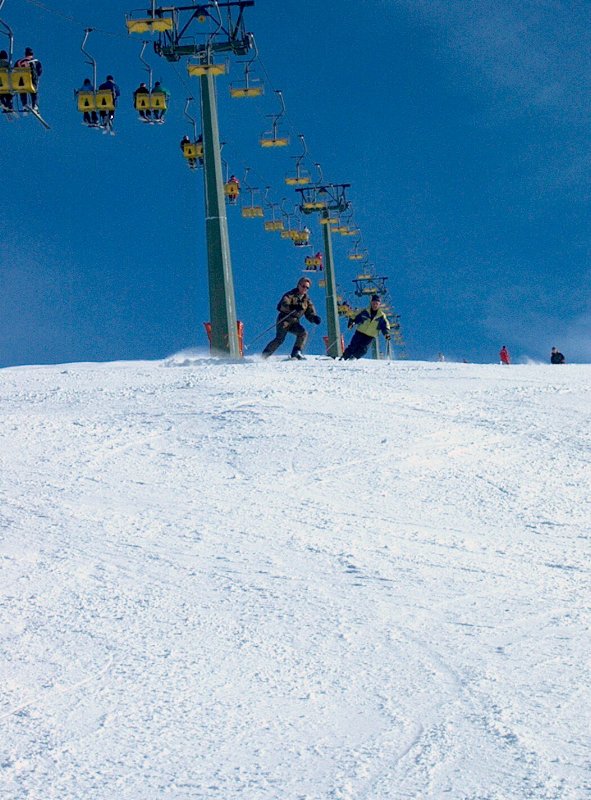 Lefelé a Petite Fontaine felvonó alatt