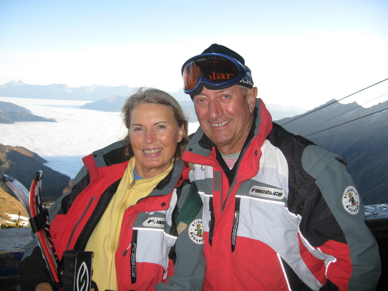 Szabó Zoltán és párja Sigi a kapruni gleccseren