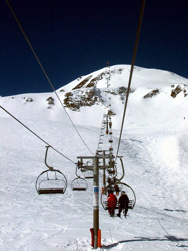 Marais felvonó, a kabin tetejéről, az Aig.Perceé-re, mely több mint 1 km hosszú