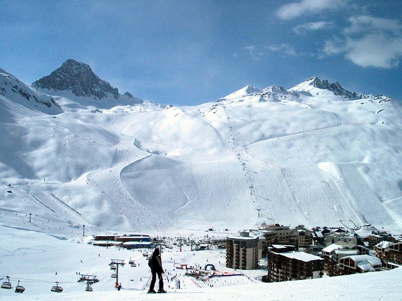Val Claret háztetői a Fresse-hágóból visszafelé