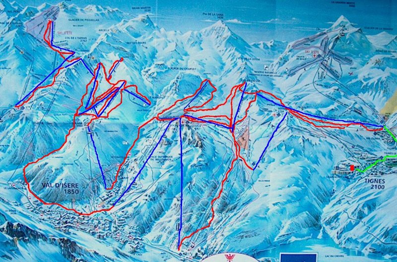 A két nap alatt bejárt területek