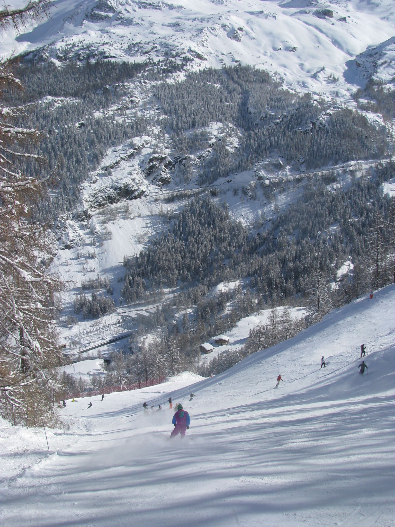 A Sache alsó szakasza Les Breveriers felé (kb. 1700 méter magasan)