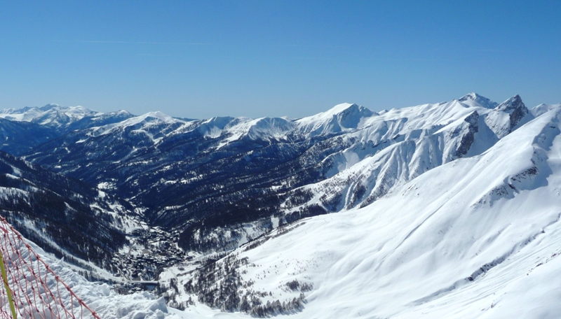 Téte de Sestriere-ről (2675m) , lent: Foux d'Allos
