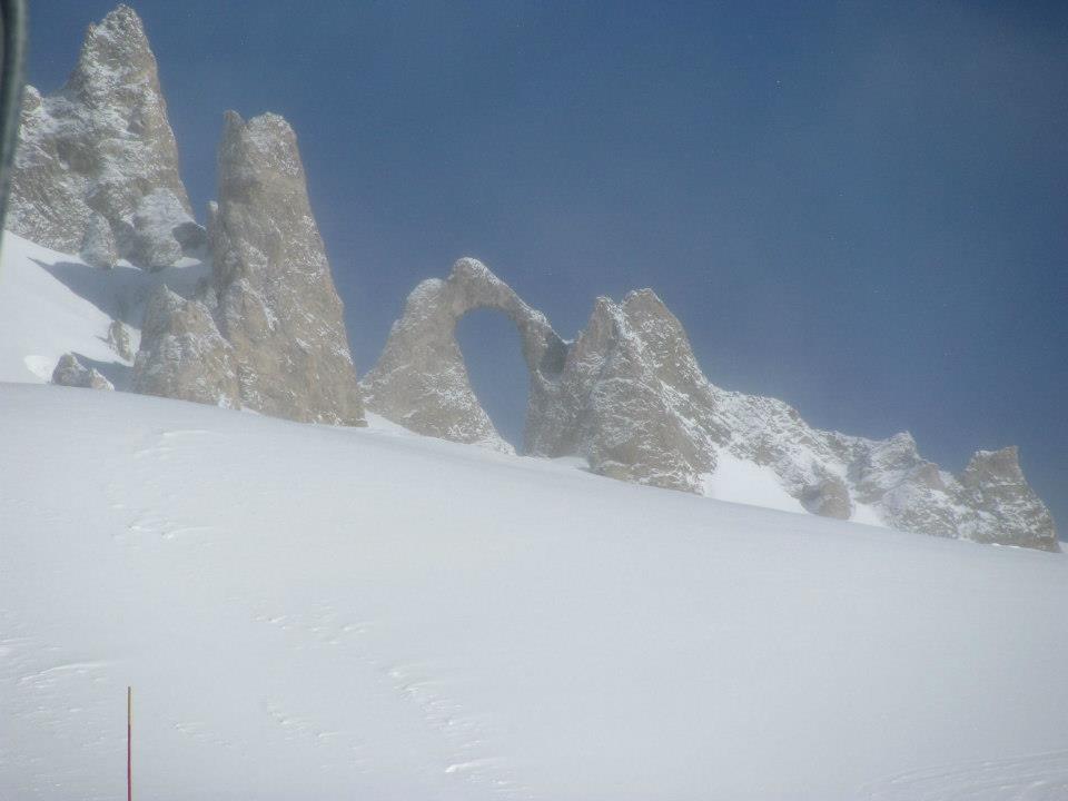 Tignes híres látványa, a "fül"