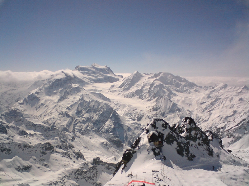 Mont-Fort, Kilátás a Grand Combin felé
