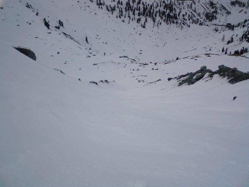 Col des Gentianes, Jégvájta katlan