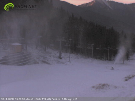 Webkamera - hóágyúzás Jasnán (Biela Pút)