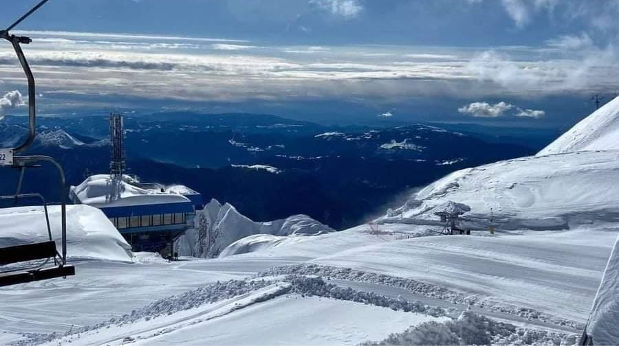 Kanin: 280 cm vastag hó a mai napsütésben