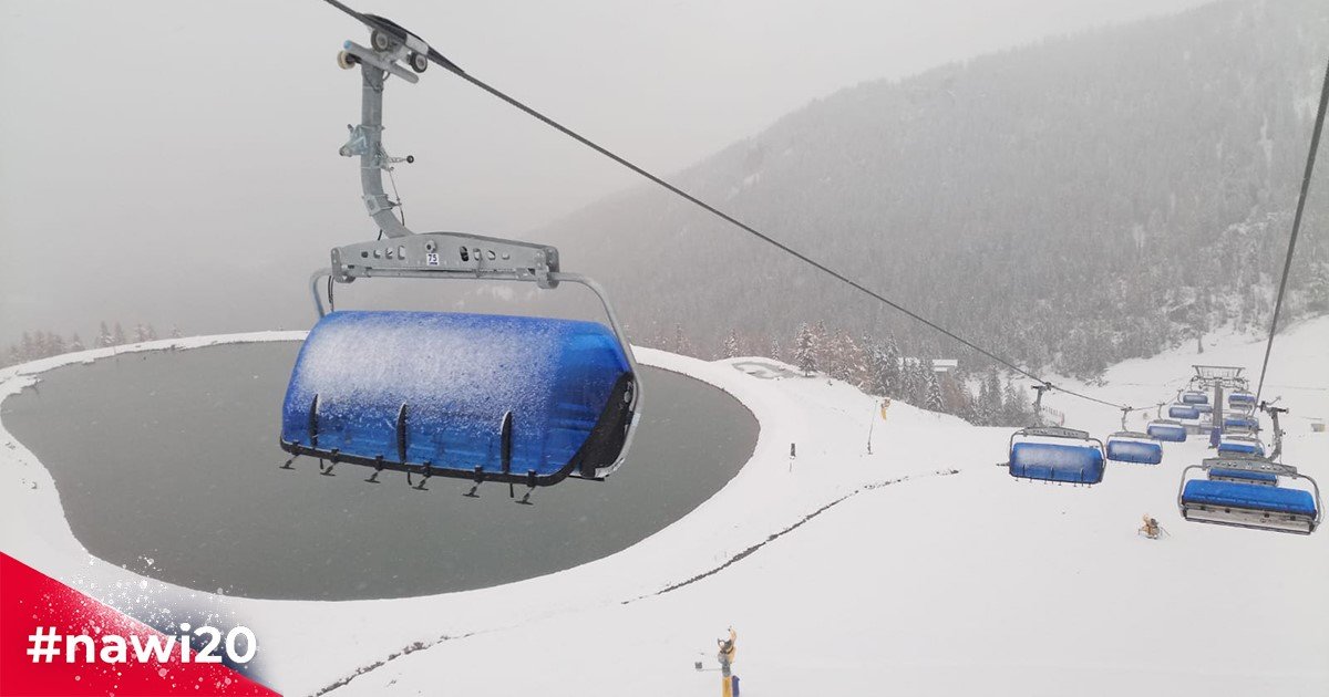 Nassfeld az előző havazáskor, november 8-án. Most kb. 100 cm várható fenn