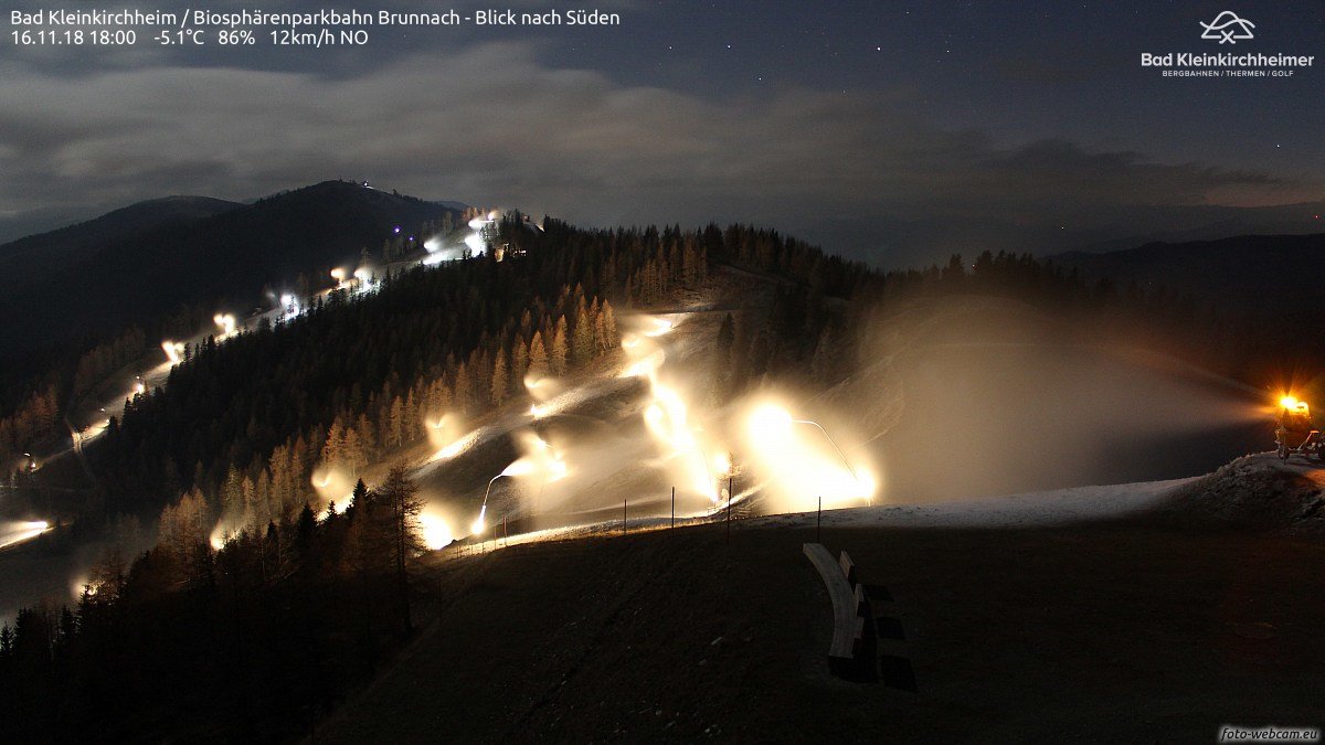 Hóágyúzás Bad Kleinkirchheimben - fotó: foto-webcam.eu