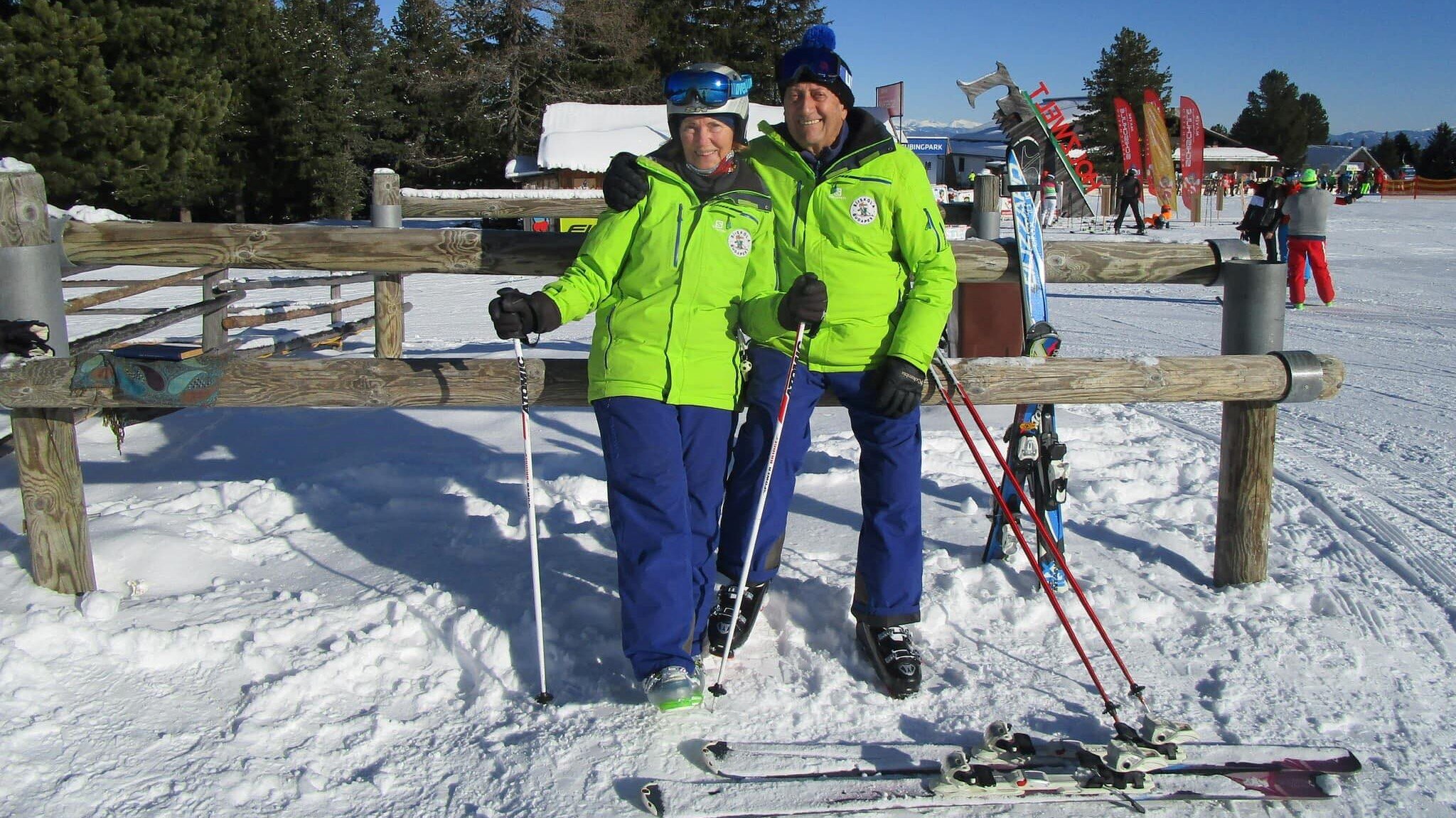 Szabó Zoltán és párja, Sigi a 2021/22-es téli szezon kezdetén a Kreischbergen