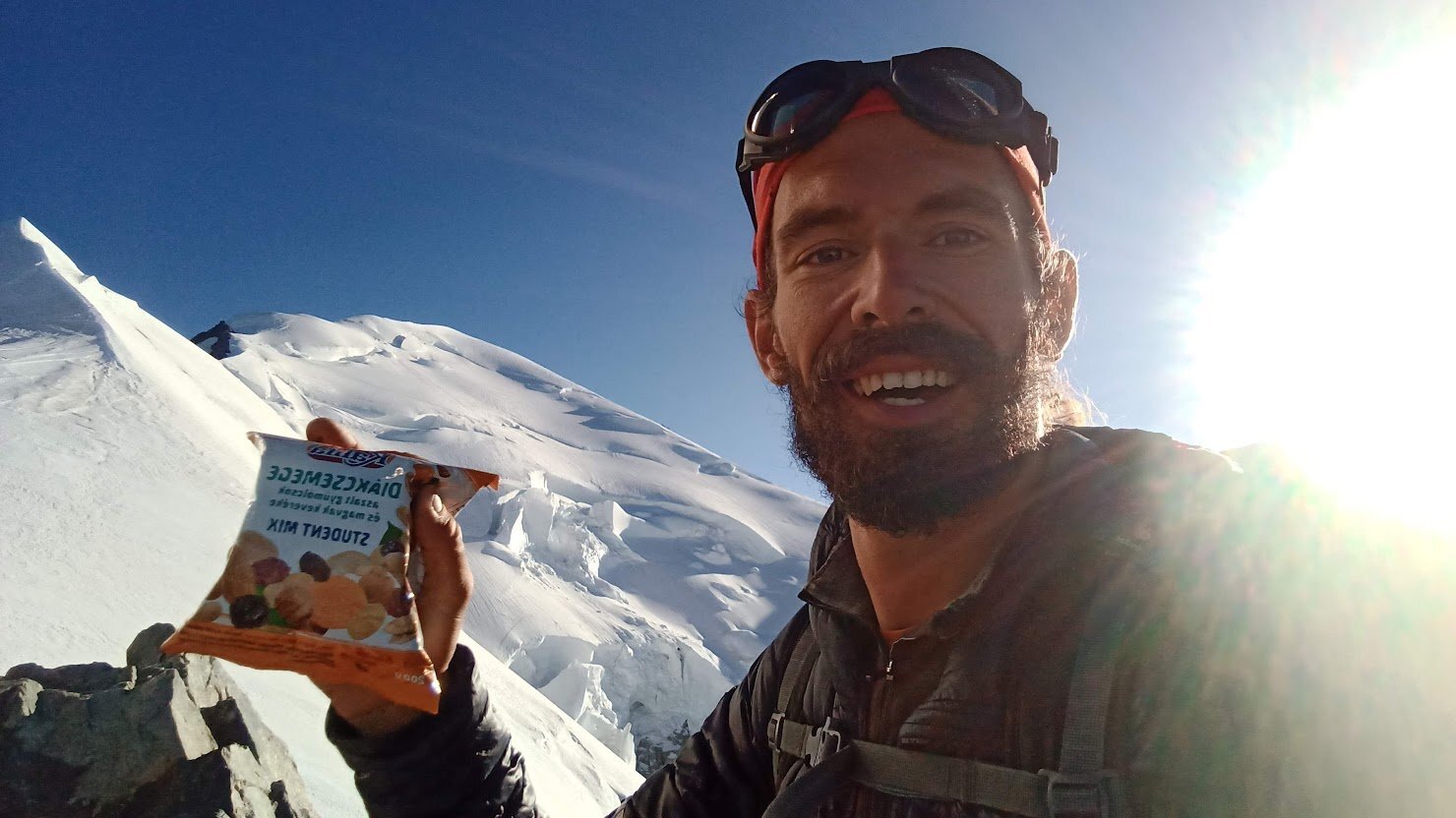 Győrffy Ákos egy korábbi képen a Mount Blanc környékén