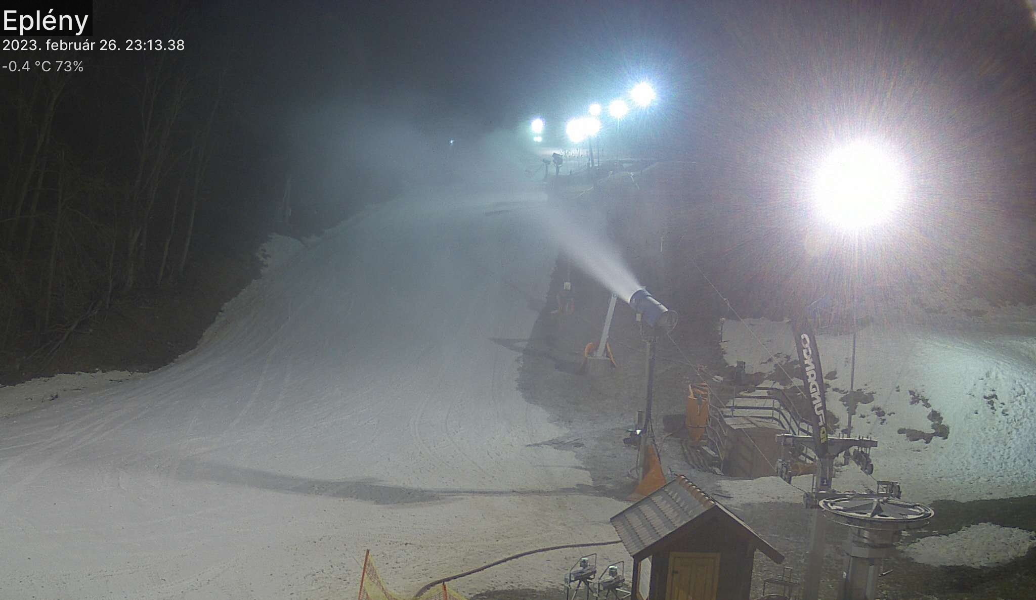 Hóágyúzás a völgyben (Kép: Időkép/Síaréna Vibe Park)
