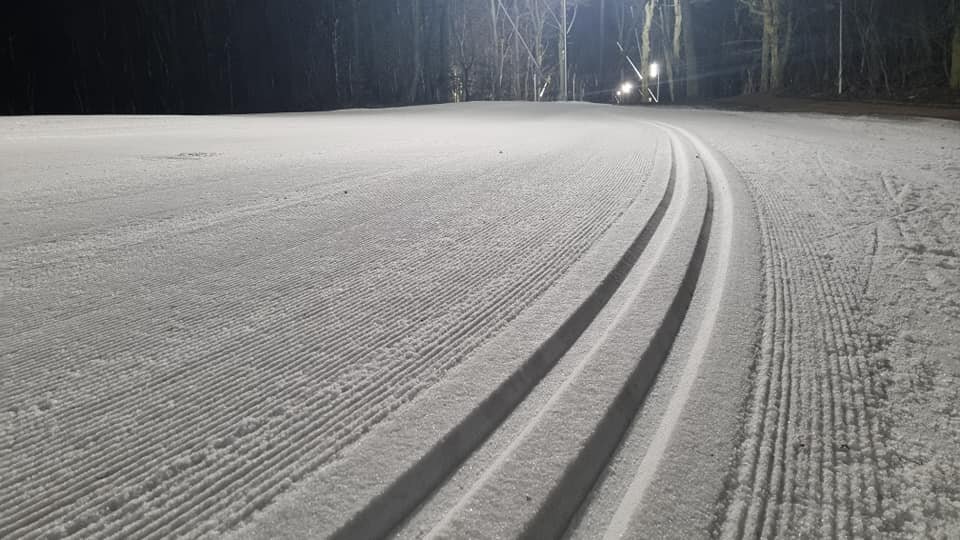 Sífutópálya géppel fektetett nyommal | Fotó: Normafa Park 2022.12.28.