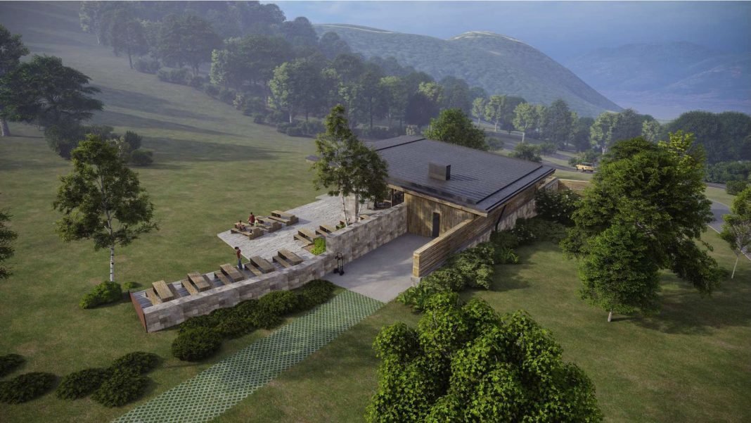 Négyévszakos fogadóépület a Nagy-Villámon (látványterv) / Kép: Pilisi Parkerdő