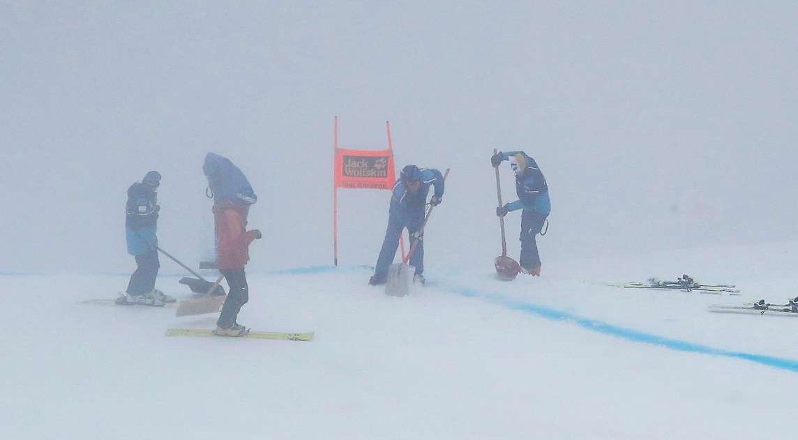Gröden / Val Gardena: a verseny szervezőit nem segíti az időjárás