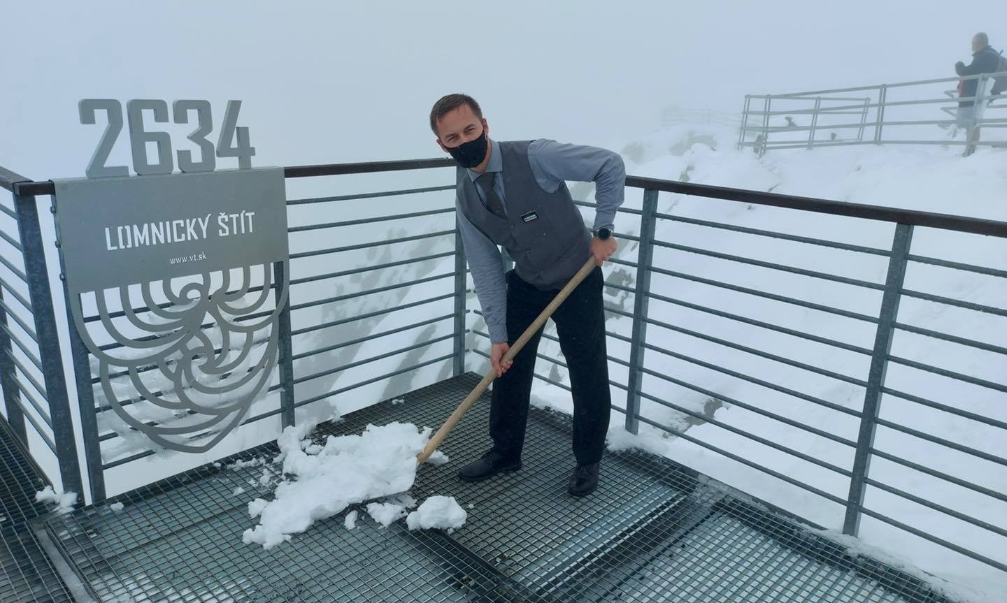 A Lomnici-csúcson (Kép: Vysoké Tatry síterep)
