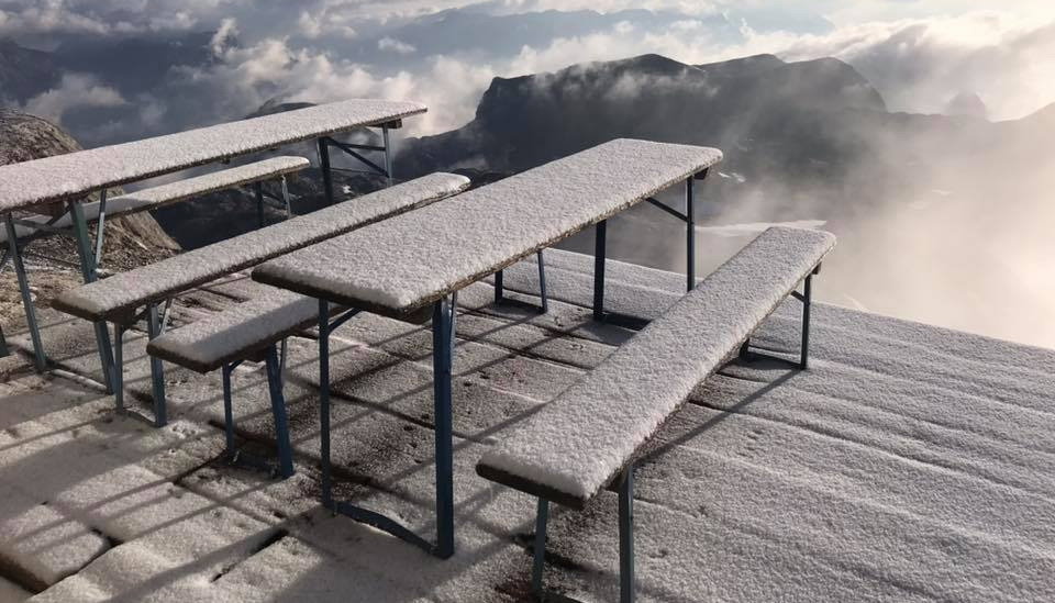Matrashaus  am Hochkönig ma reggel (2941 m)