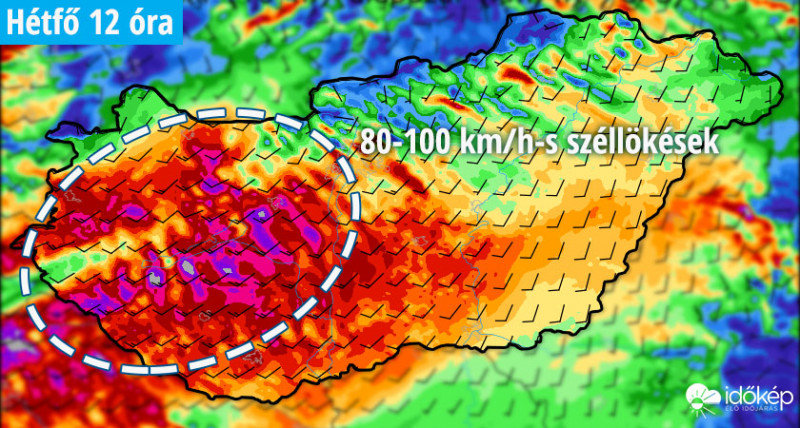Az idokep.hu előrejelzése