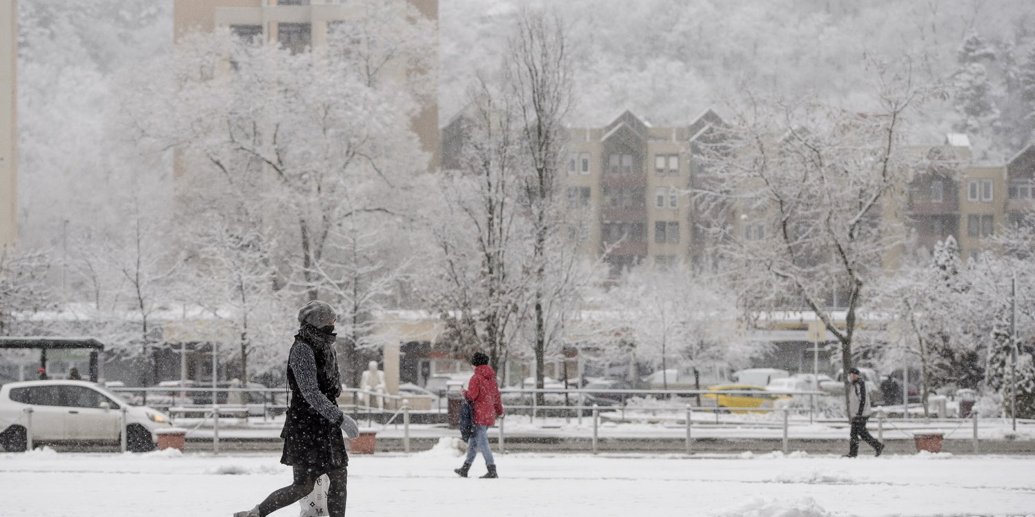 Havazás 2021. január 25-én Salgótarjánban (Kép: MTI/Komka Péter)