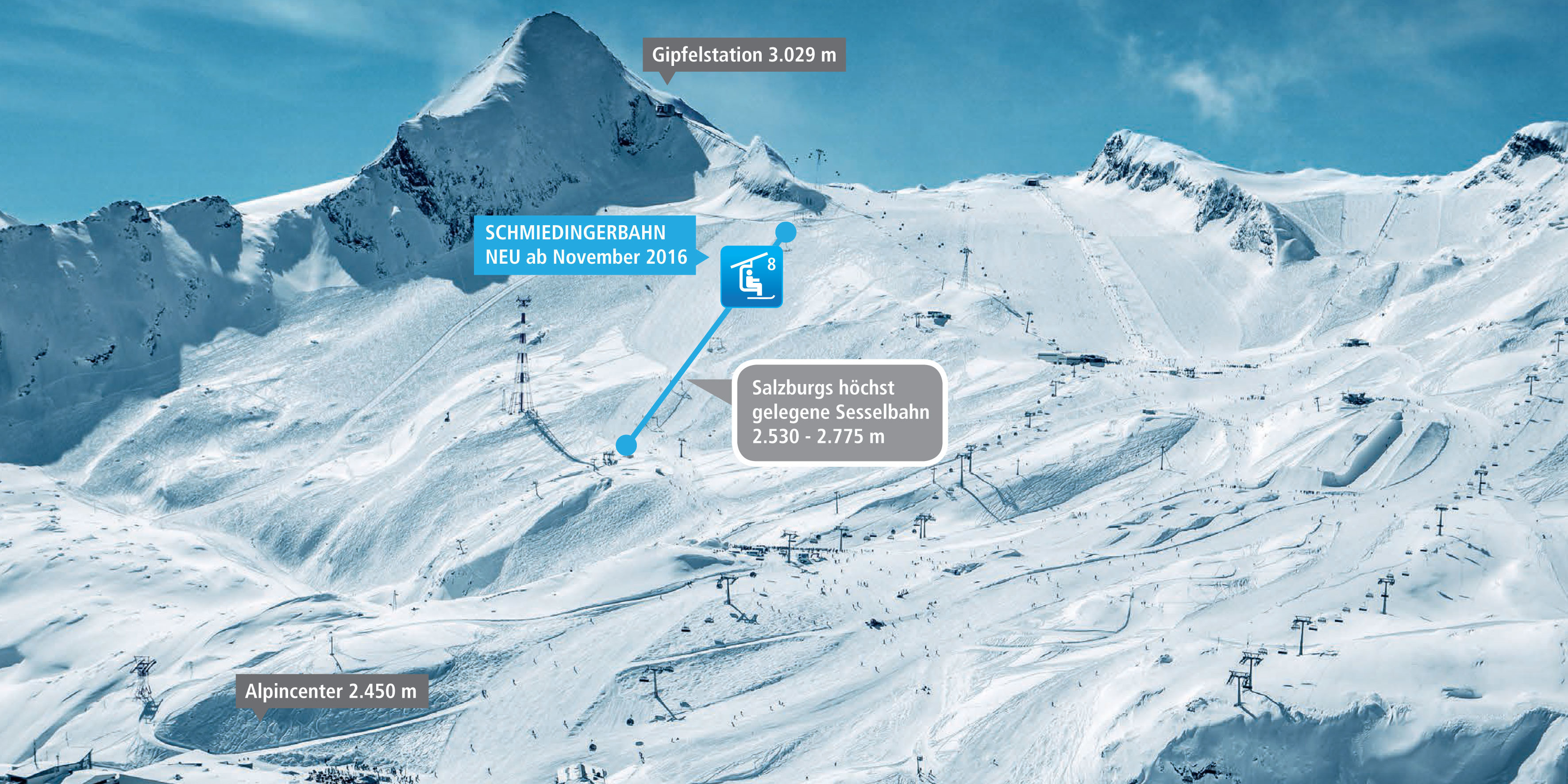 A tartomány legmagasabban üzemelő nyolcülésese lesz a kapruni - Fotó: Lifttársaság