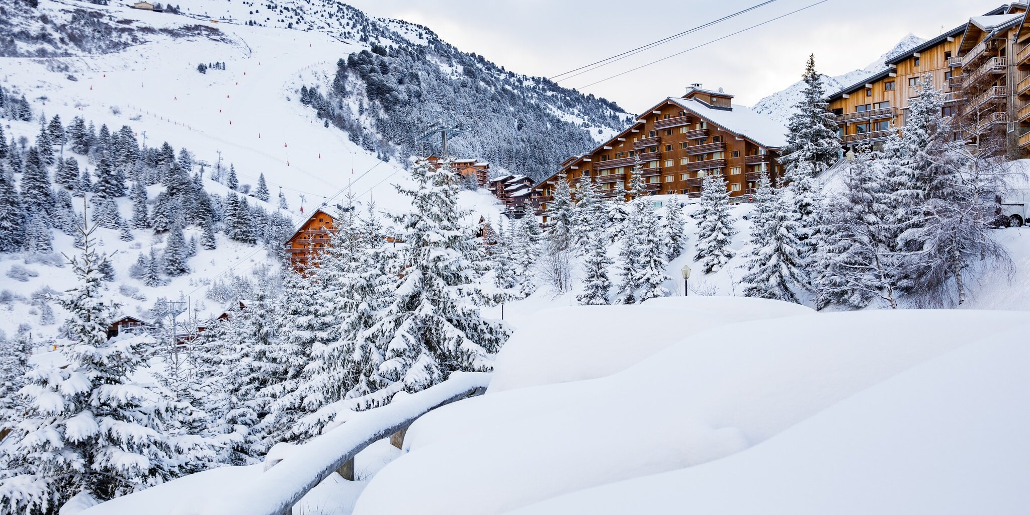 Méribel, Franciaország ma reggel