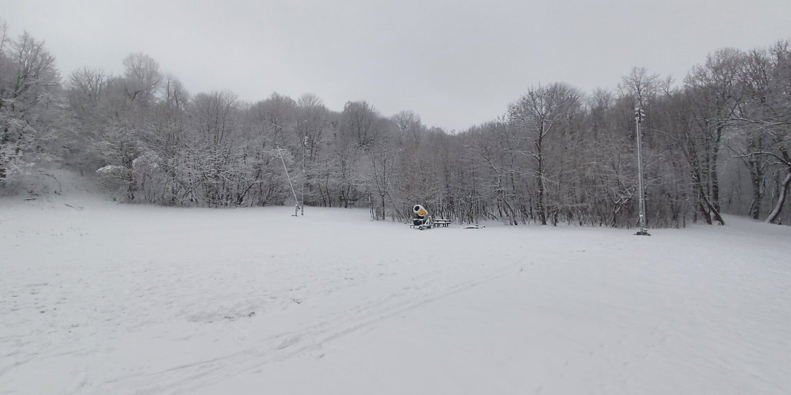 Sikerült a hógyártás, sportolásra alkalmas hó várja a látogatókat a Normafán