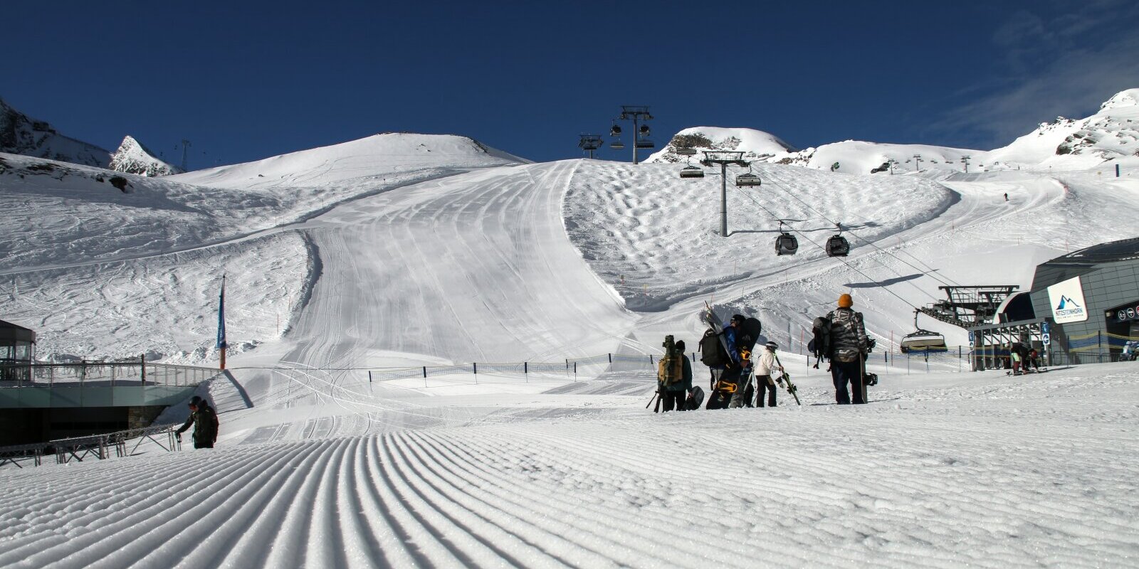 Kaprun március 22-én a hét eleji kisebb havazások után. A gleccseren szerdáig akár méteres hó sem kizárt. - Fotó: Stánicz Balázs (Stani)