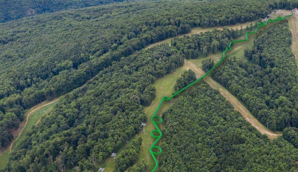 Részlet az óriáscsúszda látványtervéből