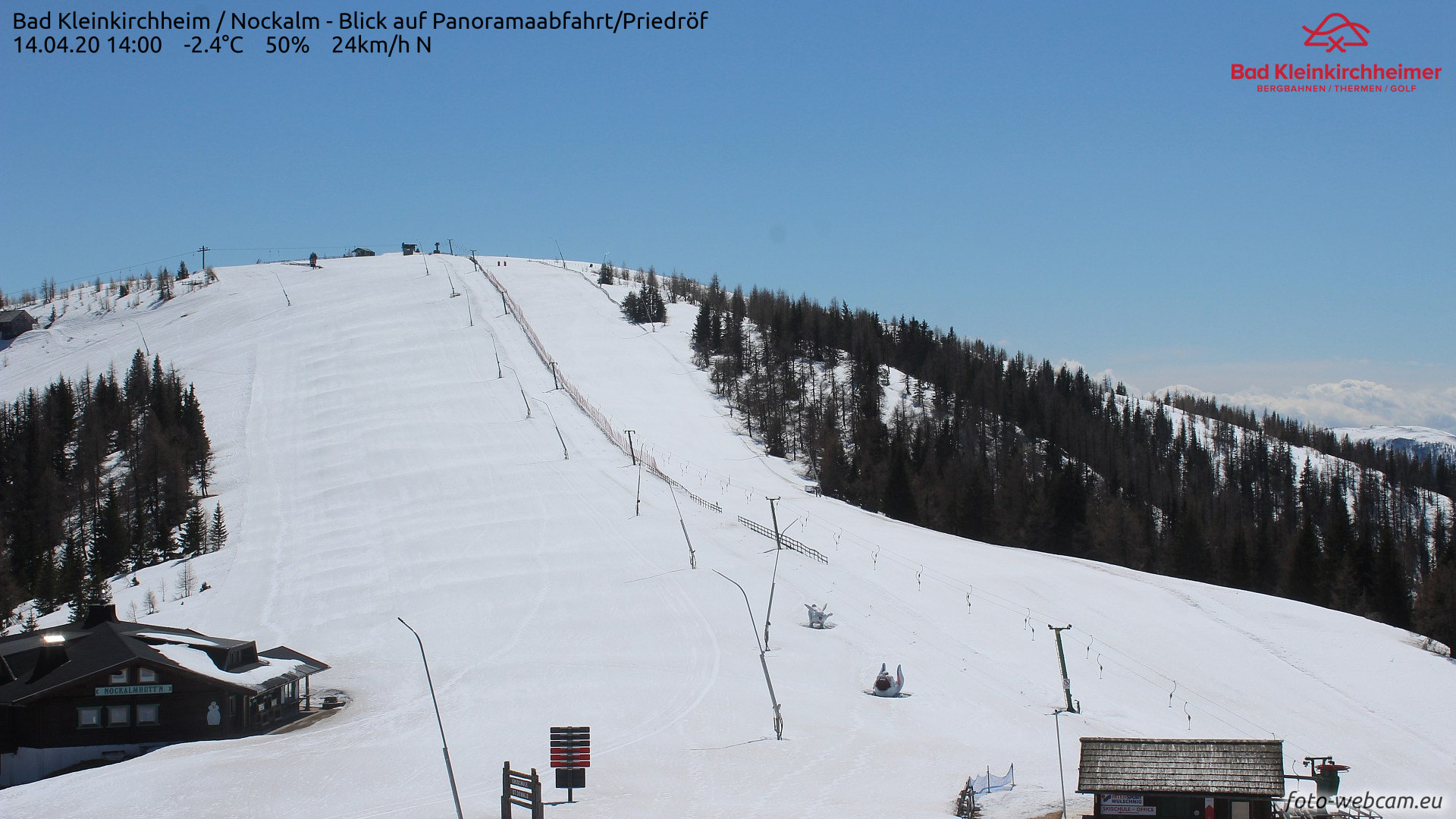 Webkamera: mai csendélet a lezárt Bad Kleinkirchheim síterepén