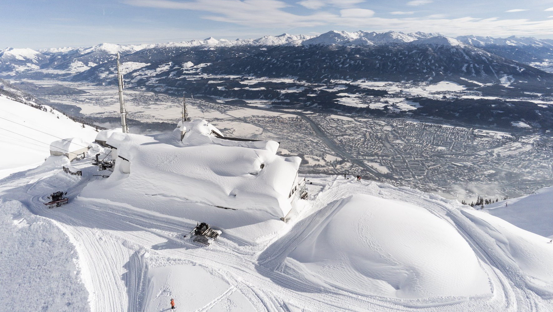 Januári havazás (Kép: Nordkette síterep)