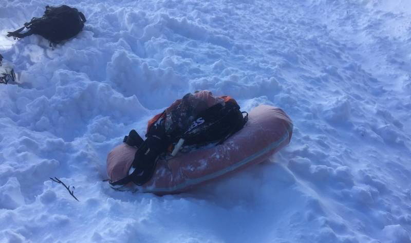 A kinyílt légzsák. Kép: Bergrettung Salzburg