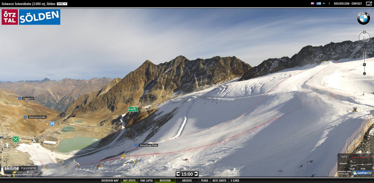 Kedden még így nézett ki a pálya a webkamerán keresztül