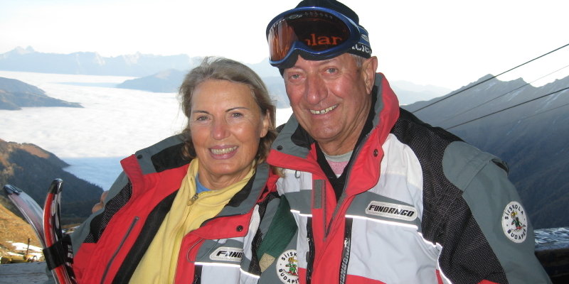 Szabó Zoltán és párja Sigi a kapruni gleccseren