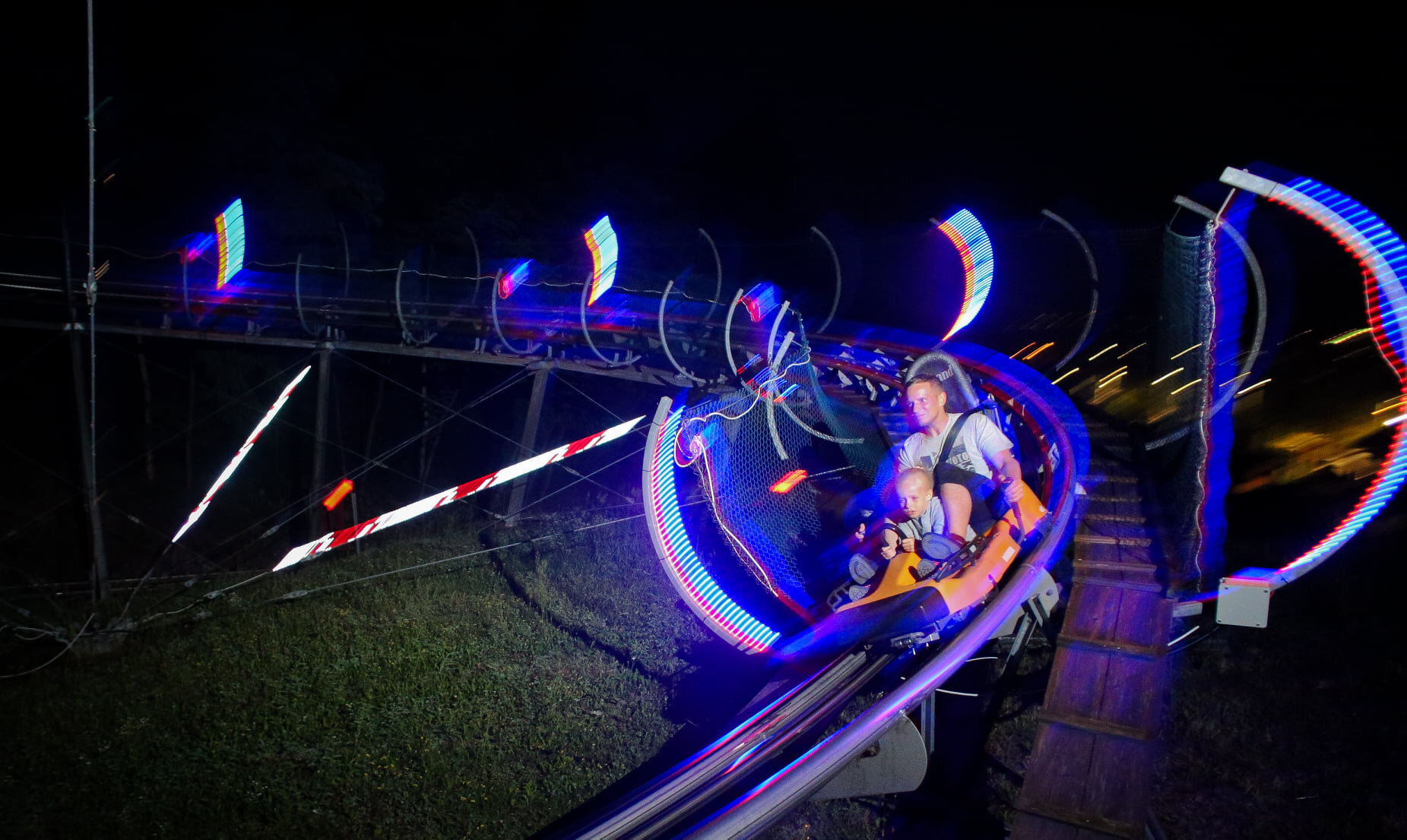 Az éjszakai bobozás izgalmas élmény | Fotó: Zemplén Kalandpark