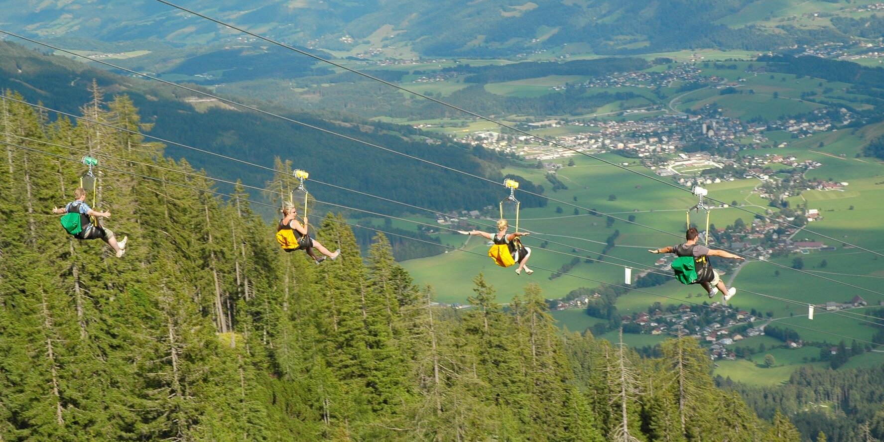 Zipline-pálya a Schladming közeli Gröbmingben | Fotó: Martin Huber